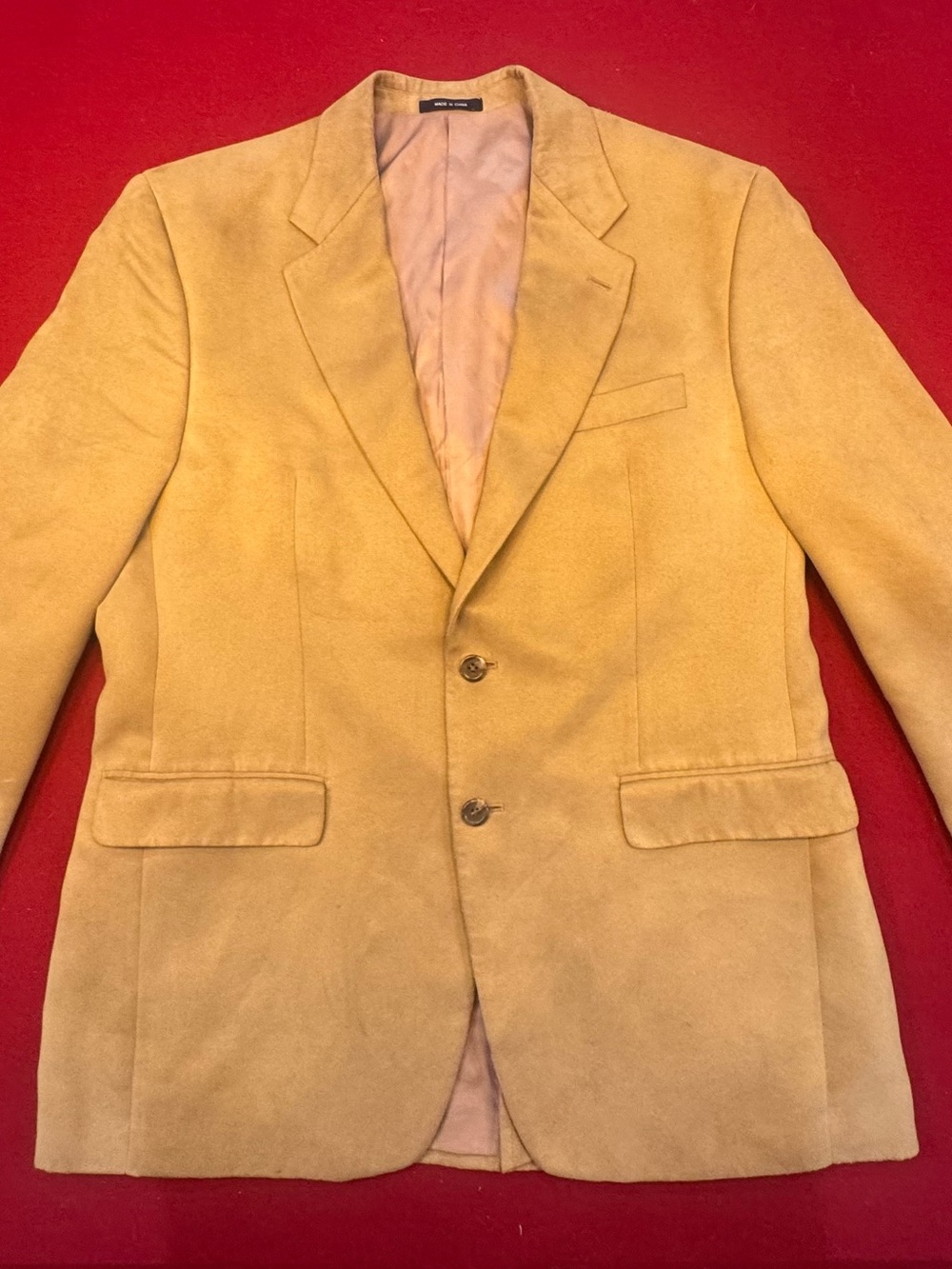 Vintage RALPH LAUREN Camel Sueded Blazer - Classic Two-Button Sport Coat M 40R